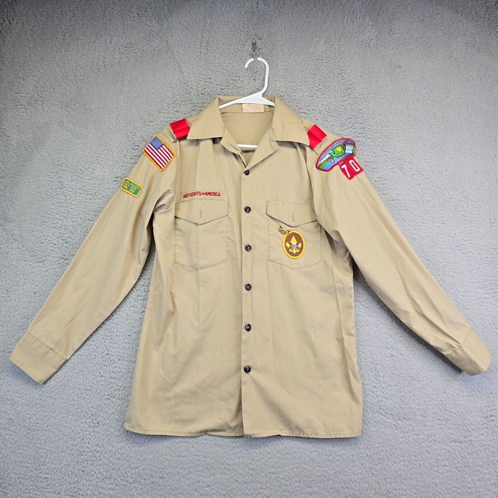 Boy Scouts‎ of America Shirt S Khaki North Central Washington Council Venturing